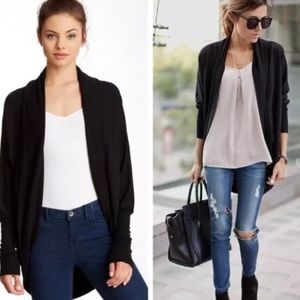 H by Bordeaux Cocoon Open Cardigan Small Black